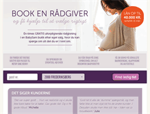 Tablet Screenshot of book.babysam.dk